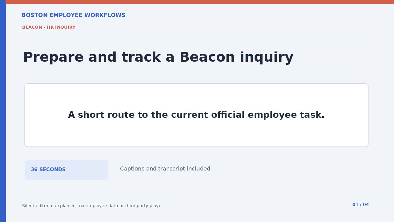 Prepare and track a Beacon inquiry